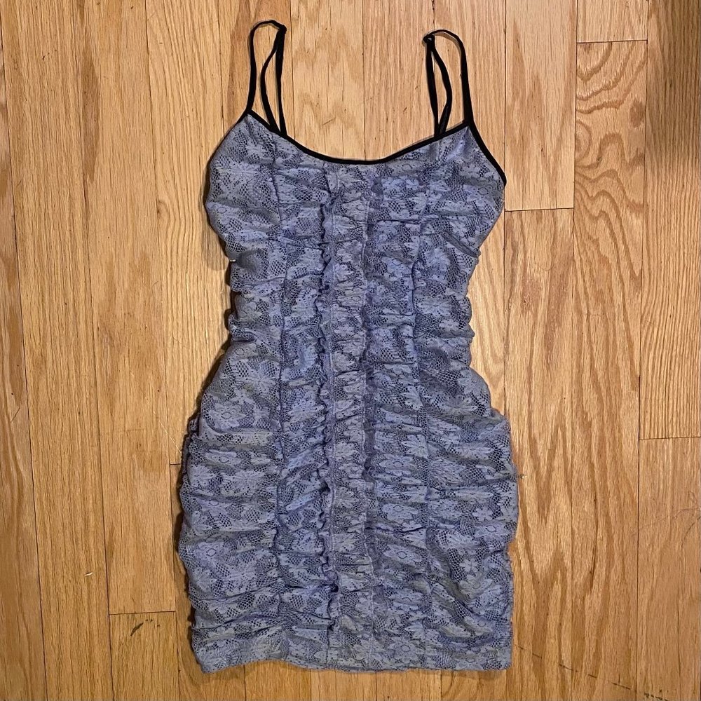 Baby Blue Lace Bodycon Dress - Urban Outfitters